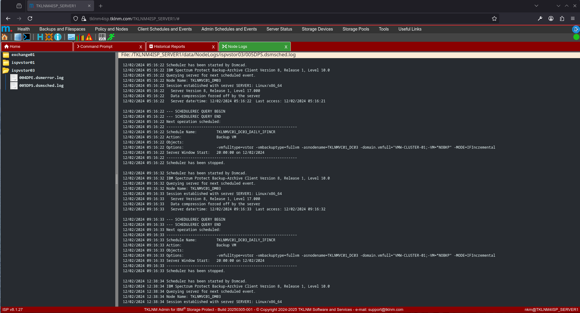 Syslog Server receives all node logs for easy problem troubleshooting